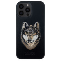 Чехол с вышивкой "Волк" Santa Barbara Polo Savanna для iPhone 14 Pro/14 Pro max, Black