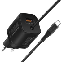 Сетевое зарядное устройство Promate PowerPort-PDQC3 33 Вт USB-A порт + USB-C кабель